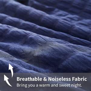 Ensemble de <span class=keywords><strong>couette</strong></span> en tissu seersucker, taille Queen (90x90 pouces), 3 pièces - <span class=keywords><strong>Couette</strong></span> légère en tissu 100% doux lavé avec 2 taies d'oreiller - Product Image 5