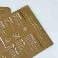Emballage d'enveloppes en papier kraft avec logo personnalisé pour les emballages alimentaires en cire d'abeille, fabricant d'emballages écologiques et durables