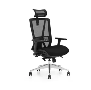 Malha de trabalho ajustável personalizada, cadeiras ergonômicas de espuma giratória para escritório com frete grátis e confortável 5 anos