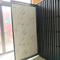Plus de choix de couleurs, feuille de marbre PVC moderne imperméable pour la décoration intérieure de salle de bain et de cuisine