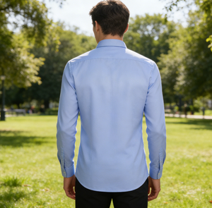 Camicia <span class=keywords><strong>da</strong></span> Uomo a Maniche Lunghe in Puro Cotone a 4 Fili, DP4.0 Senza Stiratura, Non Elasticizzata, Camicia Formale Bianca Moderna per Business - Product Image 5