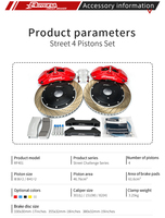 Kit de Freinage Haute Précision à 4 Pistons, Prix Usine, Couleur Personnalisée, Kit Performance pour BMW Mercedes Benz Toyota Volkswagen Ford