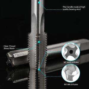 Grifo roscado CNC M2 M3 de alto rendimiento, herramientas manuales de acero para mano derecha para taladro de tornillo métrico, máquina HSS, corte de rosca - Product Image 4