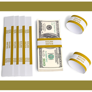 Sangles à monnaie ABA assorties de 9 couleurs avec papier kraft résistant et adhésif puissant pour l'emballage de billets - Product Image 4