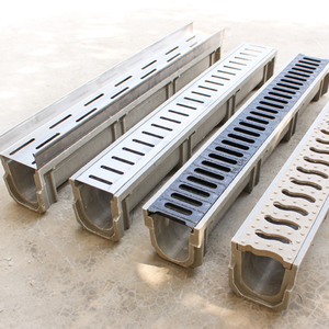 <span class=keywords><strong>Grille</strong></span> de drainage routier en <span class=keywords><strong>fonte</strong></span> ductile EN1433 D400 avec canal en béton polymère pour drainage routier - Product Image 6