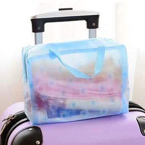 Modern Travel Portable Household Plastic Transparent Cosmetic Storage Makeup Toiletry Bag for Bathroom & <b>Wardrobe</b> - Product Image 3