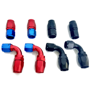 Hızlı teslimat siyah düz 45deg 90deg bir bağlantı parçaları ptfe dövme tam akış anan8 an10 döner bir ptfe hortum hattı ucu uydurma - Product Image 1