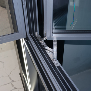 Fenêtre à battant en aluminium sur mesure de style européen, double vitrage, design oscillo-battant, ouverture par rotation pour cuisine, appartement, baies vitrées - Product Image 6