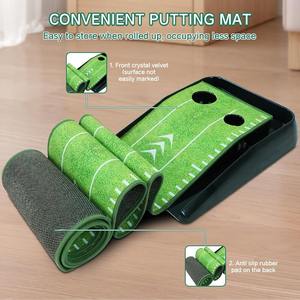 MOSSIC Tapis de golf portable en PU de 3 m pour droitiers, idéal pour hommes, bureau, jardin, cadeau - Product Image 2