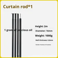 Extension de mât de tente en fibre de carbone 16 mm, 4 sections, 200 cm, accessoires de tente, camping en plein air, support d'auvent extensible fixe