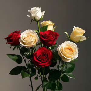 24 باقة ورد اصطناعي - زهور صناعية طويلة الساق تشبه الحقيقية، لعيد الأم، وديكور المنزل - Product Image 1