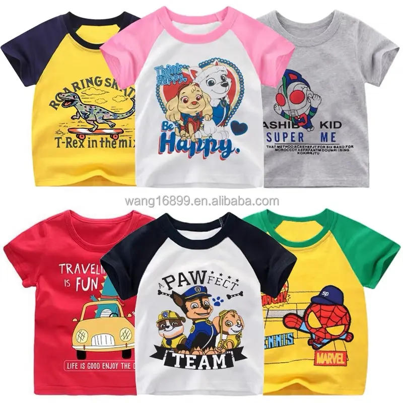 Jungen T-Shirt Kurzarm Baumwolle Kinder Sommerkleid ung Baby Halbarm Kinder Top modische schöne Spiderman Boys T-Shirt