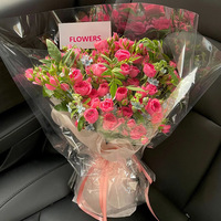 Buket Pesta Hari Valentine Hari Ibu Tanabata Mawar Sophie Awet Bunga Sabun Seperti Asli Hadiah Elegan Ember yang Dapat Dipeluk