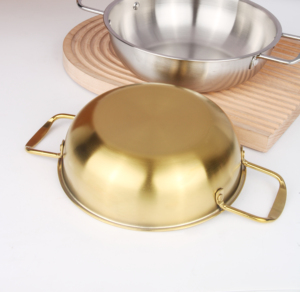 Factory Wholesale Stainless Steel Induction <strong>Paella</strong> <strong>Pans</strong> Korea Style Seafood Frying <strong>Pan</strong> Kitchen Cookware Soup Stock Pots Cooking - Product Image 4