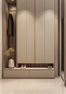 Armoire sur mesure haut de gamme, dressing minimaliste italien, unité de rangement pour chambre à coucher - Product Image 3