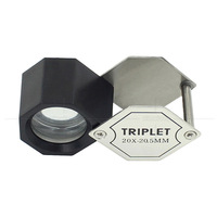 Loupe professionnelle pour gemmes 20X, loupe pliable à main en verre optique 20,5 mm pour l'analyse des fibres textiles