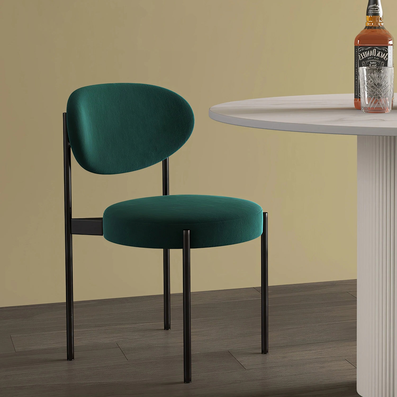 Modern home furniture easy cleaning fabric fabric metal frame iron legs living-room chairs dining chair