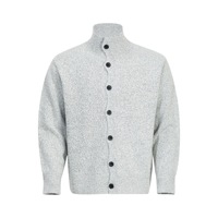 Herren Rollkragen-Strickjacke Vintage Knopfleiste Gestrickter Pullover Weiche Acryl-Nylon-Mischung Warme Herbst-Winter-Strickware