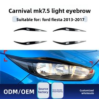 Autocollant durable pour les sourcils des phares avant pour Fiesta MK6.5 7.5 2013-2017, installation facile, idéal pour la modification et la réparation de voitures.