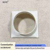 Diffuseur d'air carré traditionnel en plastique avec angle de lame de 45° et conduit flexible pour la ventilation et l'évacuation des bâtiments
