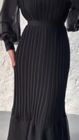 2023 femmes musulmanes Robe de soirée Abaya dubaï femmes caftans soirée robes plissées maroc Islam Robe Femme Musulmane Vestidos