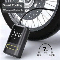 Gonfleur de pneus de voiture portable sans fil en métal, pompe à air rechargeable 150 PSI avec arrêt automatique pour gonflage des pneus de berlines et de véhicules électriques