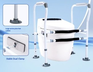 Medical Mobile Toilet <b>Chair</b> with Adjustable Height, Suitable <b>for</b> the Rehabilitation of the <b>Elderly</b> and Pregnant Women - Product Image 5