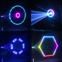 AOPU-Laser à tête mobile 12W 10W, pleine couleur, scène animée, lumière de projection à motif laser
