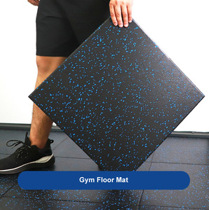 Tapete de Gimnasio Impermeable con Diseño de Puntos Azules, Tapete de Ejercicio de Goma Fácil de Limpiar para Gimnasios Comerciales y Residenciales - Product Image 2