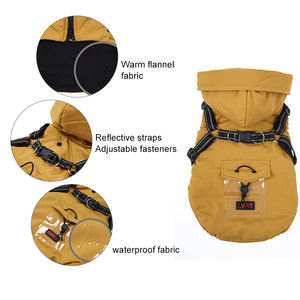 Cappotto Impermeabile Invernale per <span class=keywords><strong>Cani</strong></span> all'Ingrosso Personalizzato, Giacca Antivento con Pettorina e Guinzaglio da Trazione a Basso Costo - Product Image 2