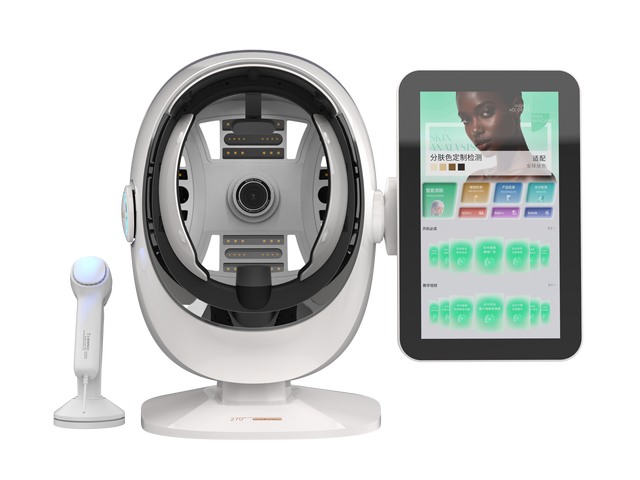 Portable AI Skin Analyzer 8 Spectral Imaging 18 Indicators Facial Scanner ABS Material Smart Beauty Salon Spa Equipment