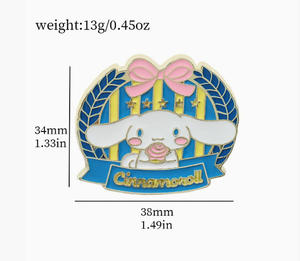 เข็มกลัดเคลือบรูปสัตว์ขนาดใหญ่พร้อมห่วงโซ่หมุดโลหะลายการ์ตูนเคลือบรูปเด็กสาวของขวัญมิตรภาพของขวัญ - Product Image 6