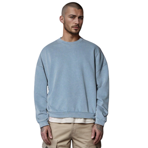 <span class=keywords><strong>Felpa</strong></span> a manica lunga oversize con scollo a girocollo personalizzato in cotone bianco con stampa a sbuffo <span class=keywords><strong>Vintage</strong></span> <span class=keywords><strong>nera</strong></span> - Product Image 4