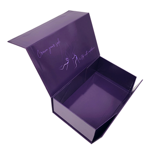 Boîte à capuche magnétique avec couvercle pour vêtements, personnalisée, violet, emballage <span class=keywords><strong>en</strong></span> carton pour <span class=keywords><strong>robe</strong></span> abaya, style livre pliable, boîte magnétique - Product Image 4