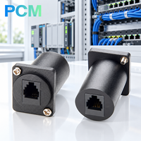 Connecteur traversant 4P4C RJ9 RJ11 femelle-femelle de type D pour montage sur panneau, pour combiné téléphonique, boîtier de contrôle d'interphone, appareils audio