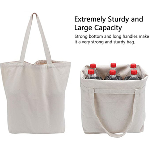 Sac d'épicerie écologique en coton, logo personnalisé imprimé, grand fourre-tout, pour shopping, écologique, nouvelle collection - Product Image 6