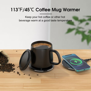Offre Spéciale bon prix 2 en 1 chargeur <span class=keywords><strong>sans</strong></span> <span class=keywords><strong>fil</strong></span> à charge rapide <span class=keywords><strong>chauffe</strong></span>-tasse café avec tasse auto-chauffant café <span class=keywords><strong>chauffe</strong></span>-tasse intelligent avec couvercle - Product Image 3