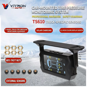 Système de surveillance de la pression des pneus (TPMS) solaire sans fil pour camions et VR, 6 roues, correspondance rapide, alertes en temps réel - Product Image 2