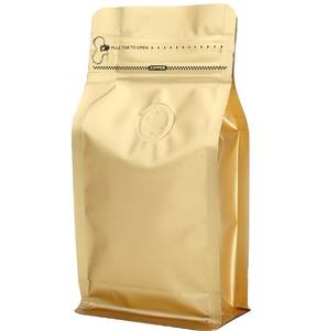 Échantillon gratuit refermable fond carré sac <span class=keywords><strong>de</strong></span> <span class=keywords><strong>café</strong></span> 1kg 500g 250g mat plat <span class=keywords><strong>noir</strong></span> en plastique feuille d'aluminium Pack Valve fermeture éclair thermoscellage - Product Image 5