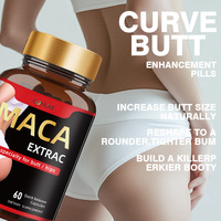 Compléments de beauté pour l'agrandissement des hanches et des fesses à base d'extrait de racine pour adultes - Non destiné aux femmes enceintes - 60 capsules par flacon