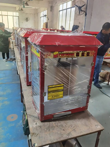 Equipo de aperitivos comercial de techo rojo, máquina de <span class=keywords><strong>palomitas</strong></span> de maíz, agitador automático, diseño de sartén antiadherente - Product Image 2