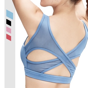 <span class=keywords><strong>Las</strong></span> sexy women mesh X sports Push Up <span class=keywords><strong>Fitness</strong></span> bra Yoga - Product Image 1