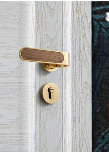 Zinc Alloy Wood Grain Bedroom Door <b>Lock</b> for Hospital & Office Use Modern Design Silent Operation Durable Easy Installation - Product Image 6