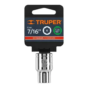 Truper 7/16 \ "6-Punta Dado Cuadro 1/2 \" Caja Con 6 Unidades Socket De Calidad - Product Image 4
