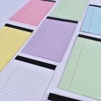 Libreta de Papel A5 Ligera en Espiral, Planificador con Rayas, con Franja Superior Negra, 50 Hojas, Libreta de Papel Plegable