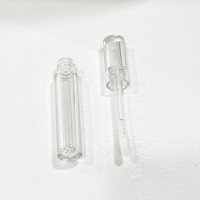 Nouveau design, tube transparent rond vide pour gloss, emballage cosmétique en plastique portable pour le maquillage quotidien et les voyages