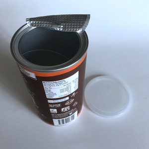 Dễ Dàng Kết Thúc Mở Nắp <span class=keywords><strong>Composite</strong></span> Cấp Thực Phẩm Cà Phê Bột Giấy Bao Bì Lon - Product Image 4