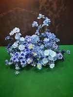 Fleurs artificielles faites à la main, directement de l'usine, pour décoration de mariage, fleurs d'escalier, fleurs d'allée de mariage de 60 cm