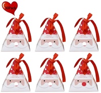 Maßgefertigte Dreieckige Weihnachts-Süßigkeiten-Geschenkbox Festliche Papierverpackung für Feiertagsgeschenke