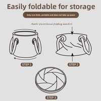 Conteneur d'eau pliable multifonctionnel 10L/20L pour la pêche, le rangement en voiture et le camping en extérieur – Seau pliant
